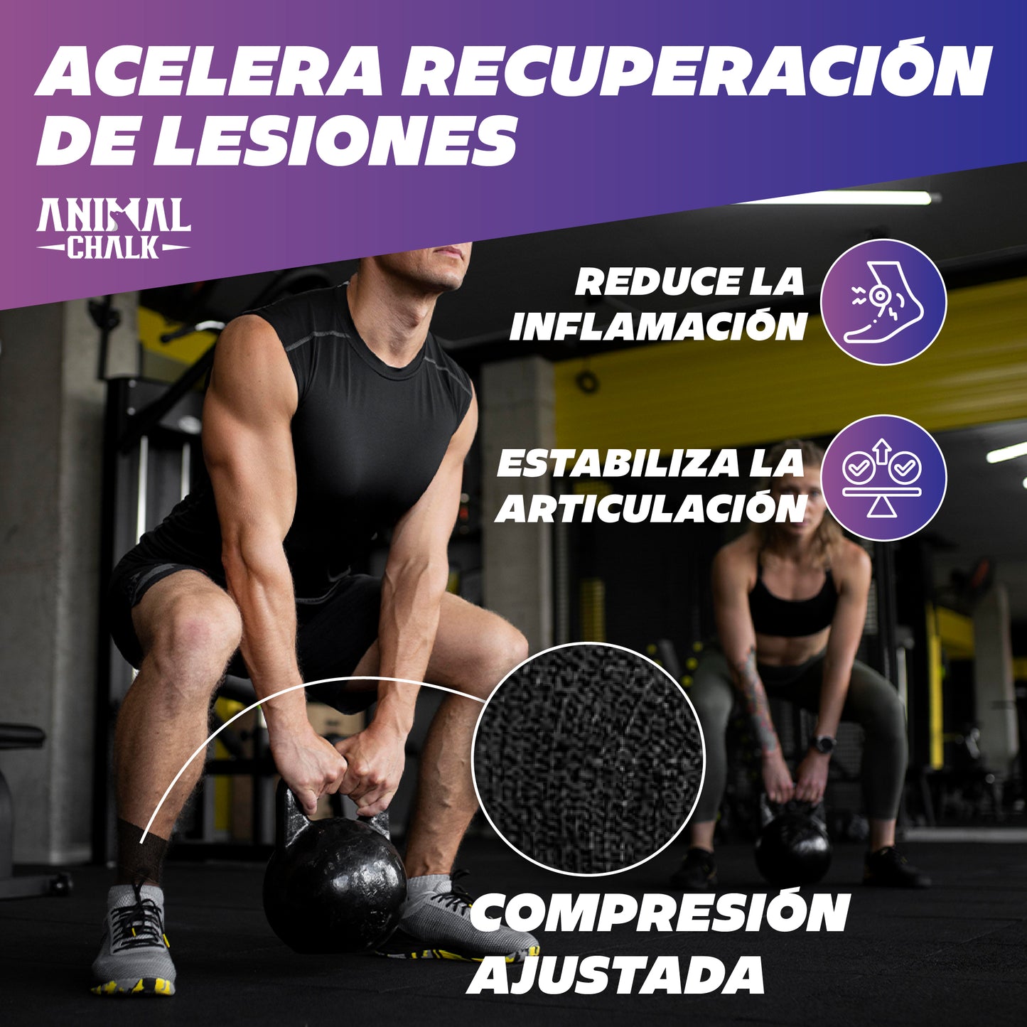 Venda Cohesiva Deportiva 3 rollos X 4,5m
