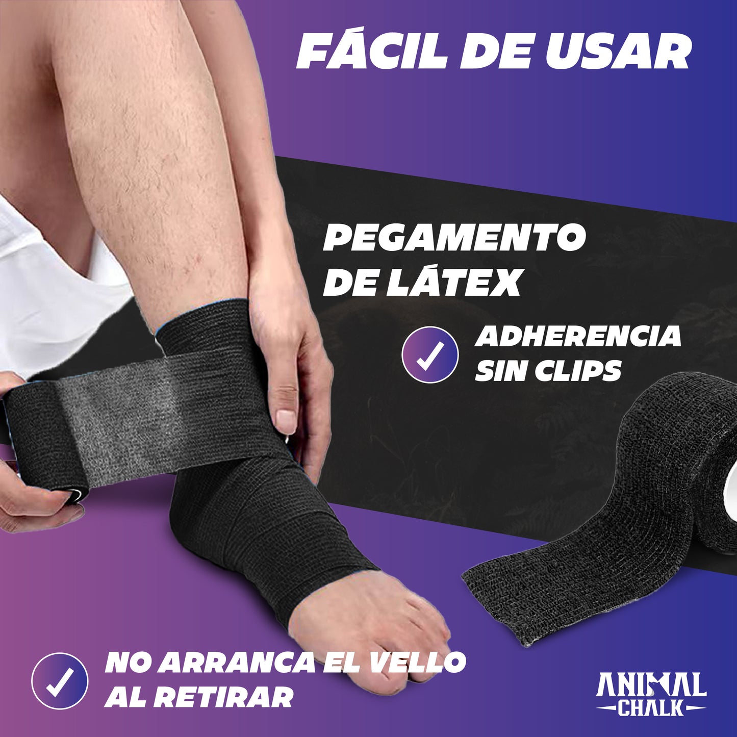 Venda Cohesiva Deportiva 3 rollos X 4,5m