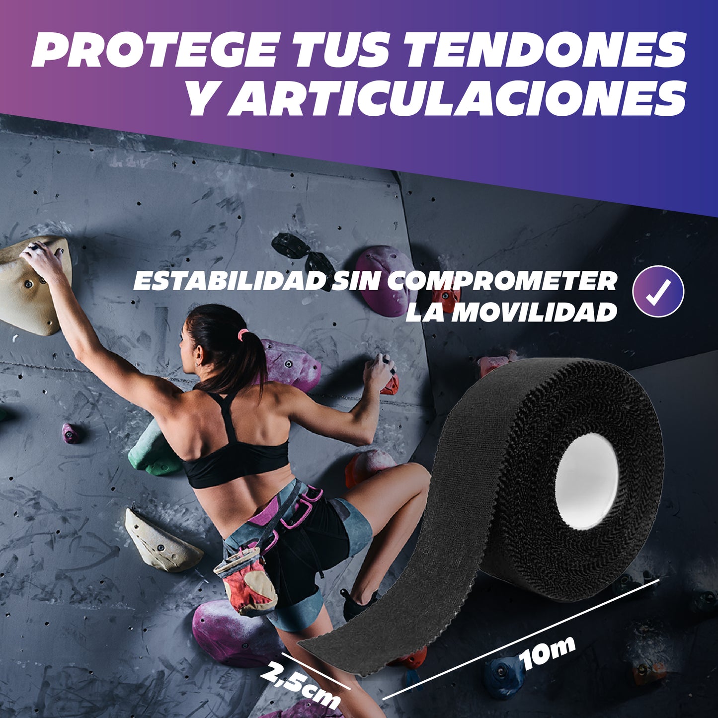 Esparadrapo para dedos (Finger tape) 10m x 2.5cm